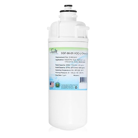 Swift Green Filters Replacement water filter for Everpure EV9618-02 SGF-96-05 VOC-L-Chlora-S-B